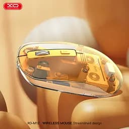 Мишка XO M12 Wireless Transparent/Yellow (M12 Yellow) - мініатюра 6
