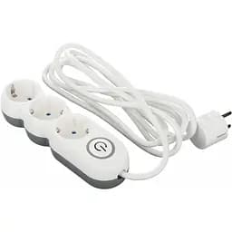 Фільтр мережі 2E U03VES3M Plus 3XSchuko з вимикачем 3G 1.0 мм 3 м білий