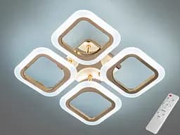 Світлодіодна пристельова люстра з регулюванням яскравості, 40W, золото