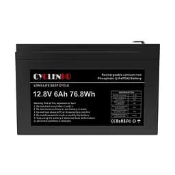 Акумуляторна батарея літій-залізо-фосфатна 12.8В 6Аг Cyclen 12.8V 6AH LiFePo4 (44-00079) - мініатюра 3