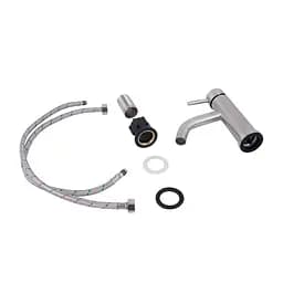 Змішувач для раковини Lidz Aria 0011F (k35) LDARI0011FNKS46091 Nickel - мініатюра 4