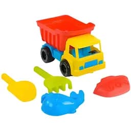 Ігровий набір для піску 86121-2 машинка-самоскид, формочки, лопатка та грабельки (919)