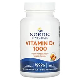 Витамин Д3 (апельсин) Nordic Naturals Vitamin D3 Nordic Naturals 1000 МЕ 120 капсул