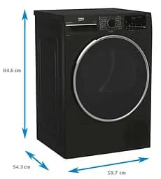 Beko Сушильна машина тепловий насос, 8кг, A++, 60см, дисплей, сірий - мініатюра 7