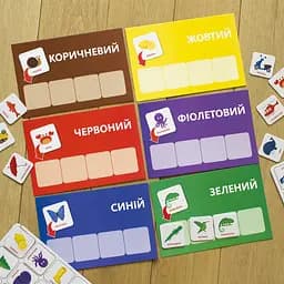 Дитячі логічні ігри "Вивчай кольори" 918001, 24 картки укр. мовою - мініатюра 4
