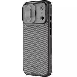 Карбонова накладка Nillkin CamShield Pro для Apple iPhone 17 Pro (6.3) Transparent black - мініатюра 3