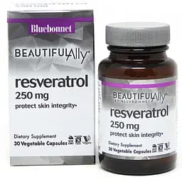 Натуральна добавка Bluebonnet Nutrition Beautiful Ally Resveratrol 250 mg, 30 вегакапсул