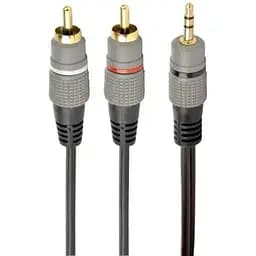 Кабель-переходник Cablexpert 3.5 мм M - 2xRCA M 1.5 м черный (CCA-352-1.5M)
