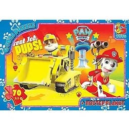 Детский пазл G-Toys Paw Patrol Щенячий патруль постер 70 элементов (PW0849)