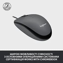 Мишка Logitech M100 USB Black (910-006652) - мініатюра 4