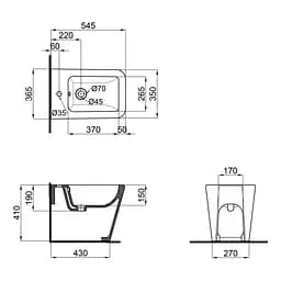 Біде підлогове Qtap Crow QT05443370W - мініатюра 6