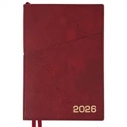 Ежедневник-деловая записная книжка А5 Leo Planner Credo 2026 интегральный бордовый 368 страниц (252645)