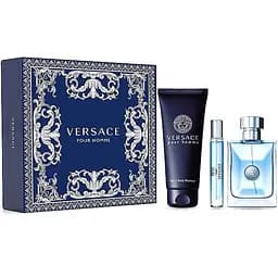 Набор Versace Pour Homme 100 мл туалетная вода, 10 мл туалетная вода, 150 мл гель для душа