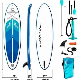 Надувна SUP дошка AERO Board 2.0 (305х15х80см) 10' Blue Ocean [140348] - мініатюра 2