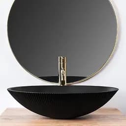 Умивальник Rea Della 37,5x51,5 black matt (REA-U0274), Матова - мініатюра 5
