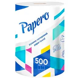 Рушники паперові Papero Джамбо 2 шарові 500 аркушів 62.5 м