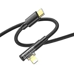 Поворотный угловой кабель Borofone BU39 Type-C - Lightning 3A 120 см черный