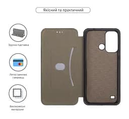 Чехол-книжка для ZTE Blade A53, G-Case, черный, кожаный чехол-книга из экокожи (PU) и TPU, с магнитом, с подставкой и вместительным кардхолдером, противоударный, защита всего корпуса, ArmorStandart (ARM68856) - мініатюра 3
