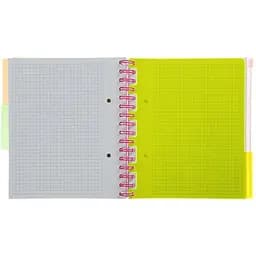 Зошит на пружині Buromax Neon В5 (170x205) 120 аркушів 3 PVC розділювачі рожевий (BM.24359911-10) - мініатюра 3