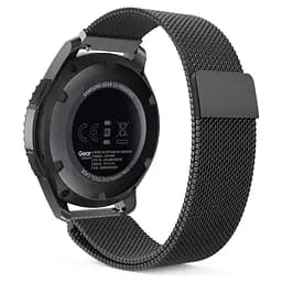 Металевий ремінець Watchbands Milanese Loop Samsung Gear S3 Samsung Galaxy Watch 46mm Silver - чорний (WB004METALBLACK) - мініатюра 3