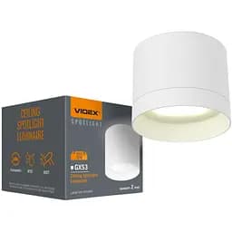 Светильник Videx IP44 накладной под лампу GX53 Белый (VL-SPF19A-W)