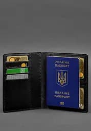 Шкіряна обкладинка-органайзер для документів 6.1 чорний краст - мініатюра 6