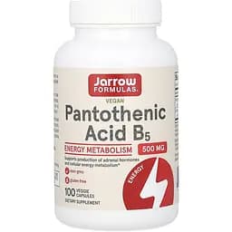 Пантотеновая кислота B5 Jarrow Formulas Pantothenic Acid 500 мг 100 капсул