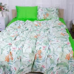 Підковдра на блискавці MirSon Natural flowers 22-1355, сатин, 220х240 см, різнокольорова - мініатюра 2