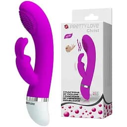 Вибратор-кролик Pretty Love Christ 18.9 см розовый
