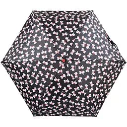 Женский складной зонтик механический HDUEO 60 см черный