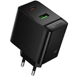СЗУ Borofone BAS17A Erudite PD65W+QC3.0 (1USB-A/1C) Black