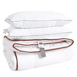 Набір MirSon вовна №9553 Gold Silk Wool зима ковдра 200х220 см + 2 подушки білий (2200010806298)