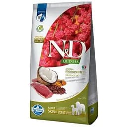 Сухий корм для собак Farmina N&D Quinoa дієтичне харчування при харчовій алергії з качкою, кіноа, кокосом та куркумою 7 кг