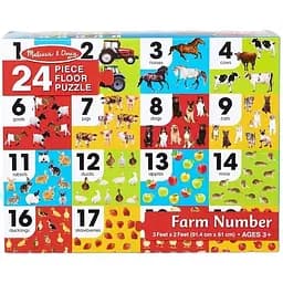 Мега-пазл Melissa&Doug Числа/Ферма, 24 элемента (MD31002)