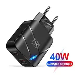 Зарядное устройство XON PowerCharge 40W (PD20) USB Type-C (PCWC040020A0С2B 6099) Черный