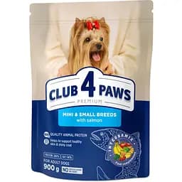 Сухий корм Club 4 Paws Premium для малих та мініатюрних порід собак З лососем 900 г