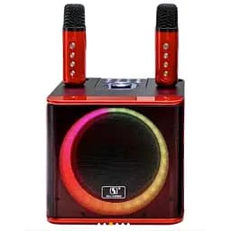Музыкальная портативная Вluetooth колонка YS309 10W светодиодная подсветка 2 микрофона 2400 мАч Черная