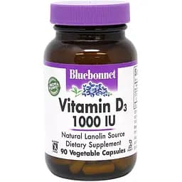 Витамины и минералы Bluebonnet Nutrition Vitamin D3 1000 IU, 90 вегакапсул