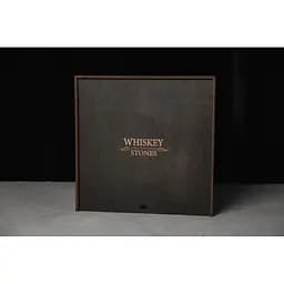 Подарунковий набір Whiskey Stones камені для віскі в дерев'яному пеналі №8 + декантер і 4 склянки Pasabahce + щипці + мішечок - мініатюра 9