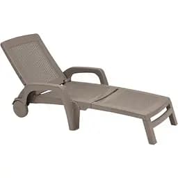 Шезлонг пластиковий Bica Miami, бежево-сірий