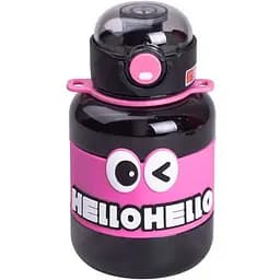 Дитяча пляшка для води Yiwu HELLO-HELLO 680 мл з ремінцем, чорний Yiwu HP-14-46B - мініатюра 2