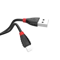 Кабель Hoco X27 Pisces Cable USB to Lightning 2,4A 1m Black