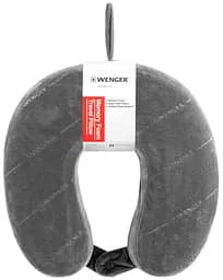 Подушка флисовая Memory Foam Travel Neck Pillow серый Wenger tur0001234