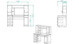 Комп'ютерний стіл Анжело Ferrum-decor 1400x1422x600 ДСП Дуб Сонома Трюфель 16 мм (FRD-104708) - мініатюра 5
