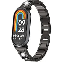 Ремінець DK CDK для Xiaomi Mi Smart Band 10 Metal Band Fitlink Diamond (016444) (black) - мініатюра 4