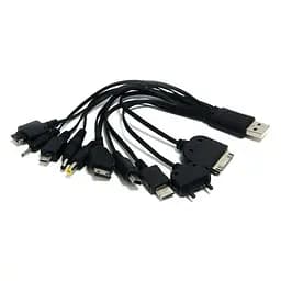 Універсальний 4You USB кабель 4You з перехідниками 10 в 1 - мініатюра 4