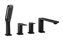 Смеситель для ванны Corsan Trino black mat на борт ванны CMB7142BL Черный матовый