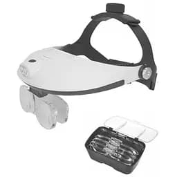 Лупа бинокулярная MG-81001 с LED-подсветкой. 1.2Х 1.8Х 2.5Х 3.5Х