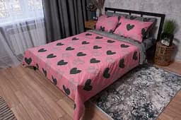 Комплект постільної білизни Moon&Star Бязь Gold Люкс Love King Size 220x240 наволочки 2х70х70