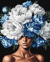 Набір для розпису по номерах Квітуча думка з фарбами металік extra, Ideyka, 40x50 см, КНО8527